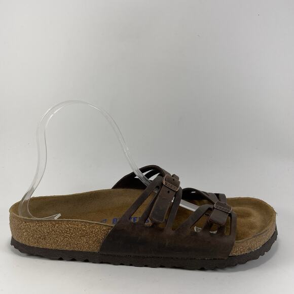 Birkenstock Granada Oiled Leather Sandals Womens Size 41 US 10-10.5 Soft FB - Picture 1 of 9